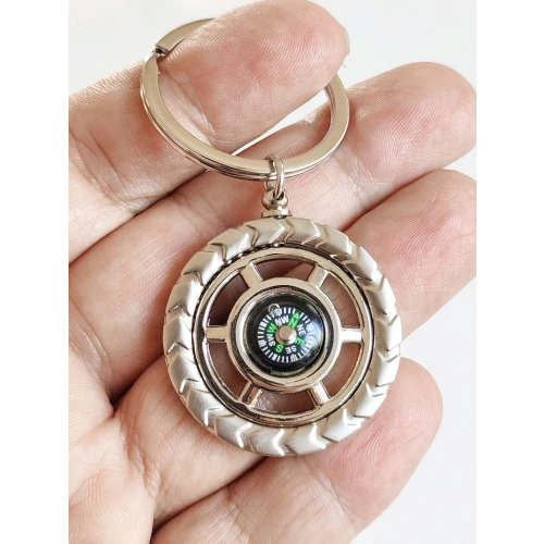 Metal Pusula Anahtarlık