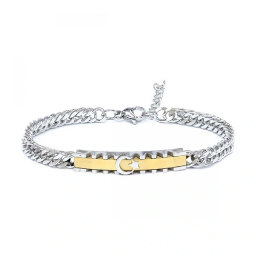 Moncuk Design Ay Yıldız Temalı Çelik Bileklik 3351EBF1D2