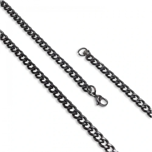 Moncuk Design Çelik Erkek Siyah Kolye 1.6Mm 3351CEK009