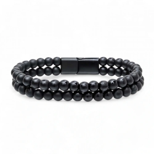 Moncuk Design Çift Oniks Çelik Bileklik 33512B20D5