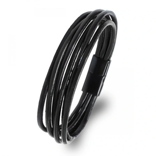 Moncuk Design Erkek Bileklik | Siyah Çoklu Katmanlı Tasarım 33513B13D2