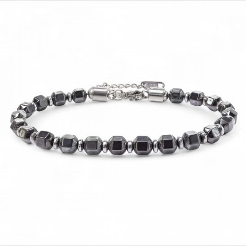 Moncuk Design Esmas Kesim Hematit Ayaranabilir Çelik Zincir Bileklik 33512B10D5