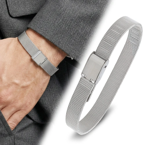 Moncuk Design Hasır Örgü Çelik Bileklik 33511G4D2M