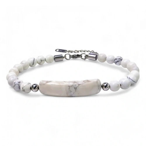 Moncuk Design Havlit Doğaltaş Çelik Halat Ve Çelik Klipsli Bileklik 33512B19D1