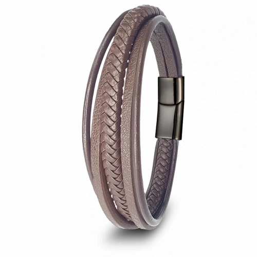 Moncuk Design Kahve Çoklu Deri Bileklik 33513B2D5