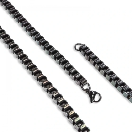 Moncuk Design Kare Arnavut Çelik Kolye 6Mm 3351CEK033