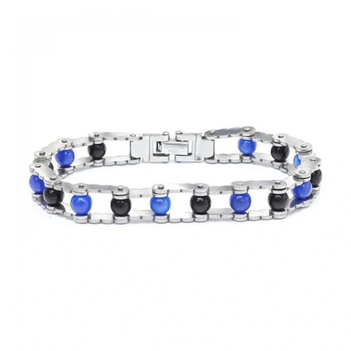 Moncuk Design Oniks Ve Akik Taşlı Ayarlanabilir Çelik Bileklik 33512B24D3