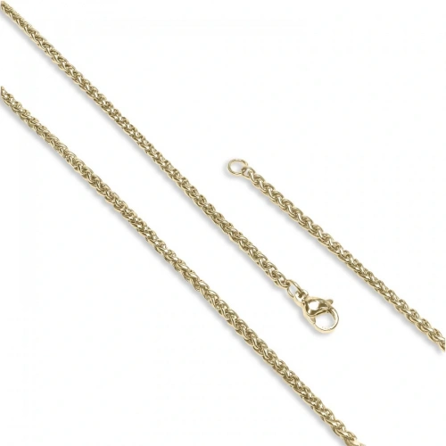 Moncuk Design Sarı Renk Çelik Kolye 2.5Mm 3351CEK012