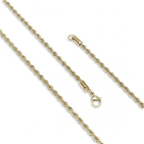 Moncuk Design Sarı Sarmal Çelik Kolye 3Mm 3351CEK010