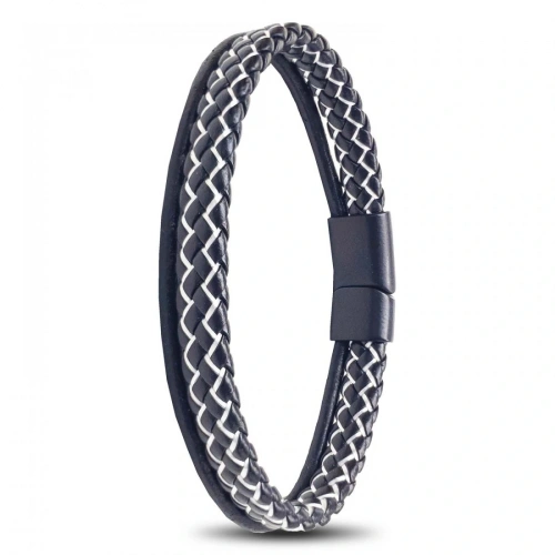 Moncuk Design Siyah Beyaz Renk Çoklu Deri Bileklik 33513B5D7