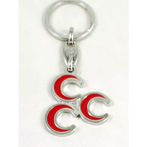 Üç Hilalli Metal Anahtarlık