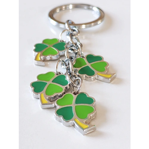 Yonca Yapraklarından Yeşil Metal Anahtarlık