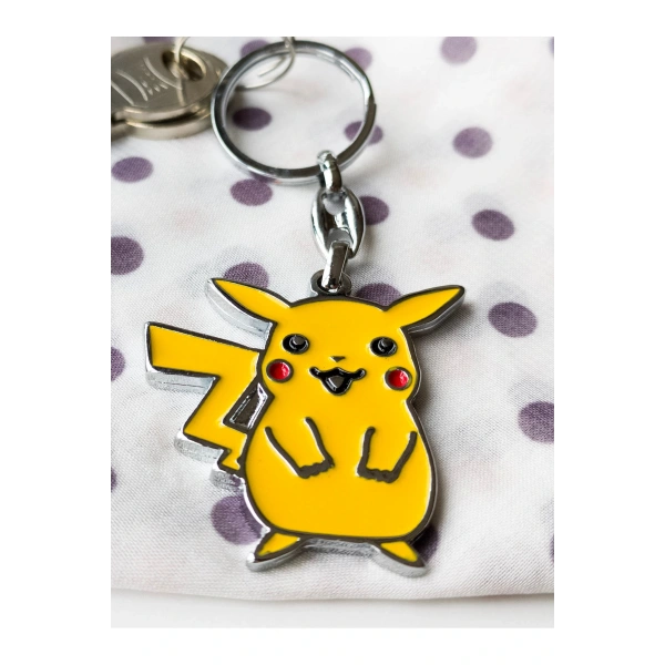 Sarı Pikachu Metal Anahtarlık