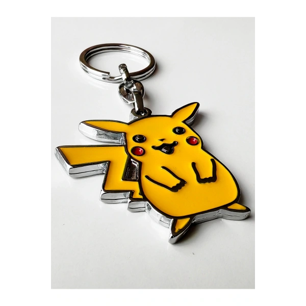Sarı Pikachu Metal Anahtarlık