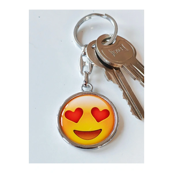 Sarı Gülen Surat Emojili Anahtarlık