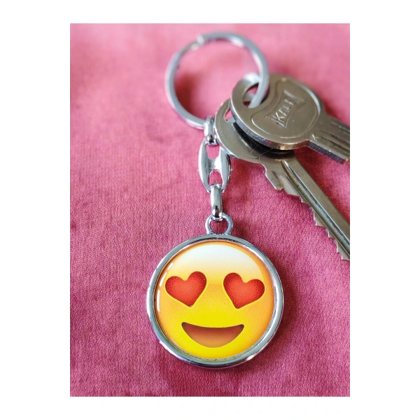 Sarı Gülen Surat Emojili Anahtarlık