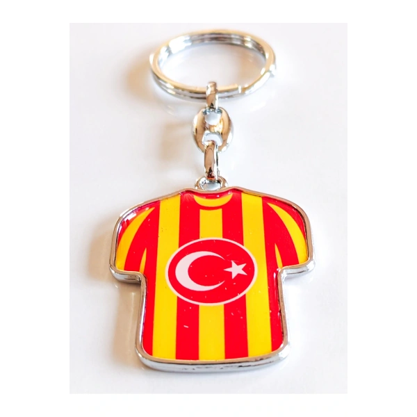 Sarı kırmızı Takım Formalı Metal Anahtarlık