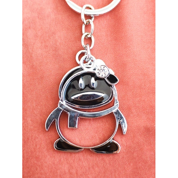 Hareketli Penguen Metal Anahtarlık