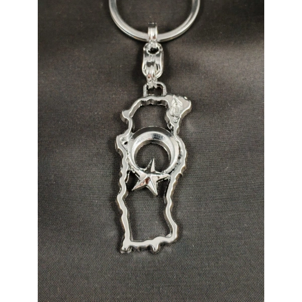 Gümüş Renkli Türkiye Haritası Metal Anahtarlık