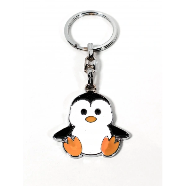 Penguen Figürlü Metal Anahtarlık – Sevimli Tasarım, Günlük Kullanıma Uygun Dayanıklı Aksesuar