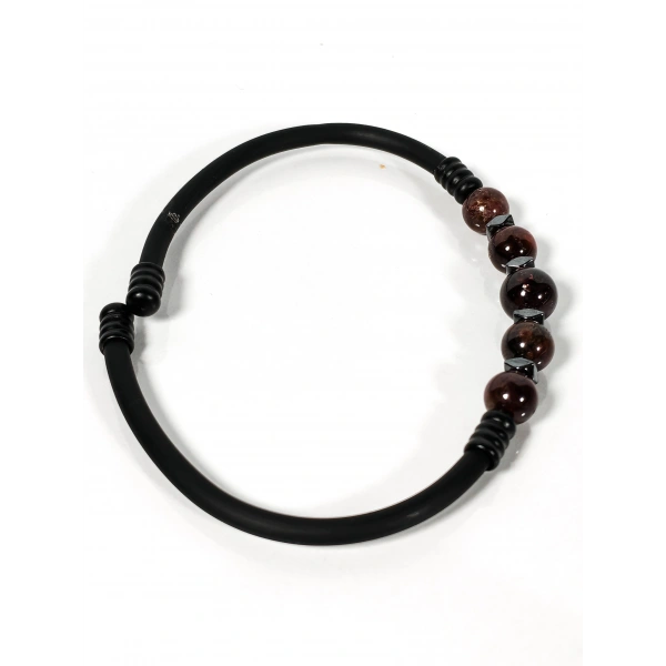 Garnet (Lal) Taşlı Yaylı Bileklik – Güç, Denge ve Yaşam Enerjisi