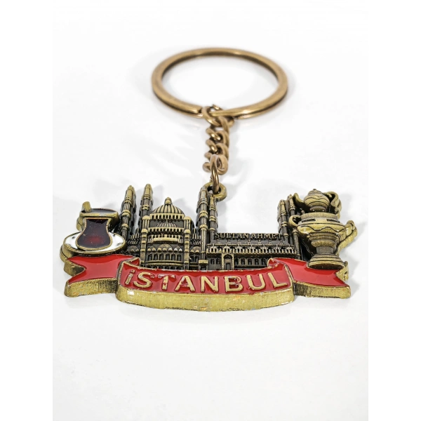 İstanbul Temalı Sultanahmet Anahtarlık Eskitme Gold – Tarihi ve Kültürel Şık Çanta & Anahtar Aksesuarı