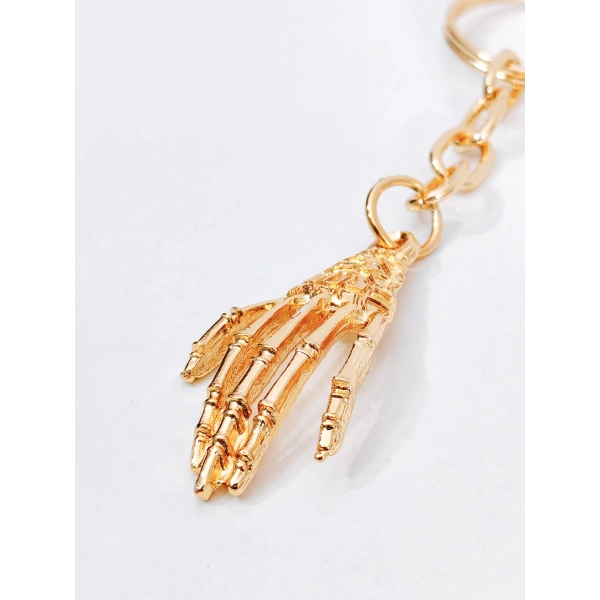 Gotik Tasarım İskelet El Figürlü Gold Metal Anahtarlık & Aksesuar