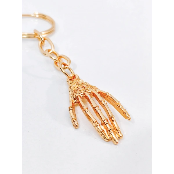 Gotik Tasarım İskelet El Figürlü Gold Metal Anahtarlık & Aksesuar