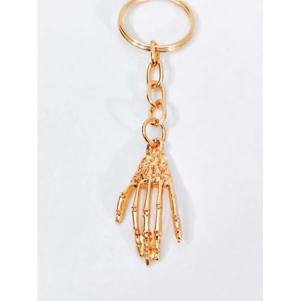 Gotik Tasarım İskelet El Figürlü Gold Metal Anahtarlık & Aksesuar