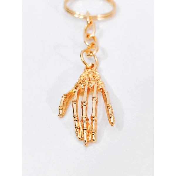 Gotik Tasarım İskelet El Figürlü Gold Metal Anahtarlık & Aksesuar