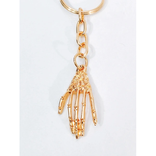 Gotik Tasarım İskelet El Figürlü Gold Metal Anahtarlık & Aksesuar