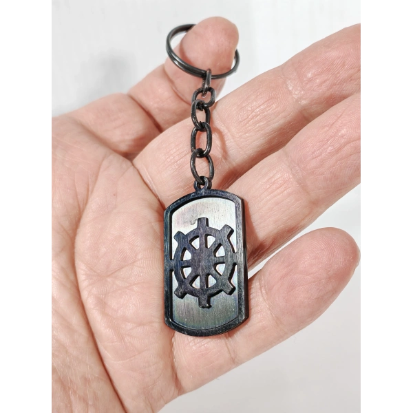Dümen Figürlü Metal Anahtarlık - Marin Temalı Antik Bakır Çanta Aksesuarı