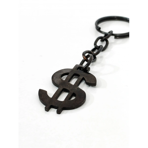 Dolar Sembolü Figürlü Metal Anahtarlık - Ekonomik Güç Temalı Maskülen Aksesuar