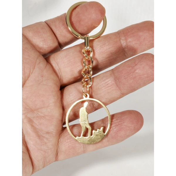 Atatürk Kocatepe Silüeti Figürlü Gold Metal Anahtarlık - Milli Tasarım Hediyelik Aksesuar