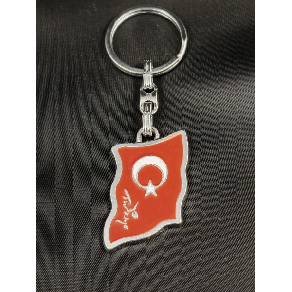 Ay Yıldız Türk Bayraklı Metal Anahtarlık