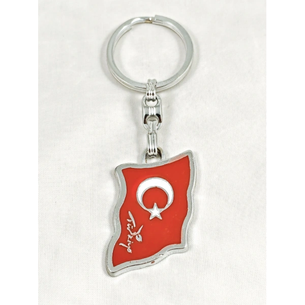 Ay Yıldız Türk Bayraklı Metal Anahtarlık