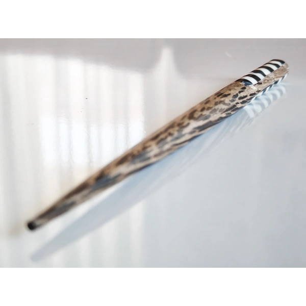 Geometrik Kontrastlı Sedef ve Bambu Saç Çubuğu