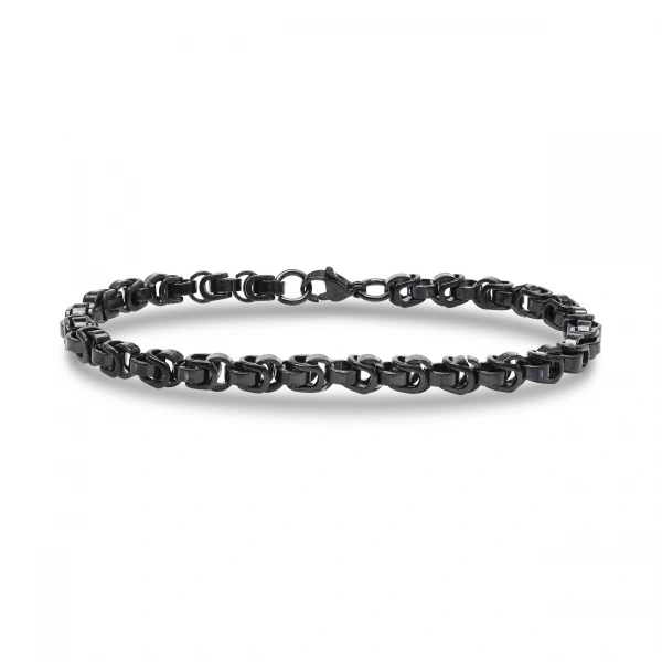 Moncuk Design Box Cuban Çelik Zincir Bileklik 6mm 3351CZB2D11