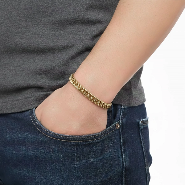 Moncuk Design Flat Mariner Çelik Zincir Bileklik 6mm 3351CZB2D13