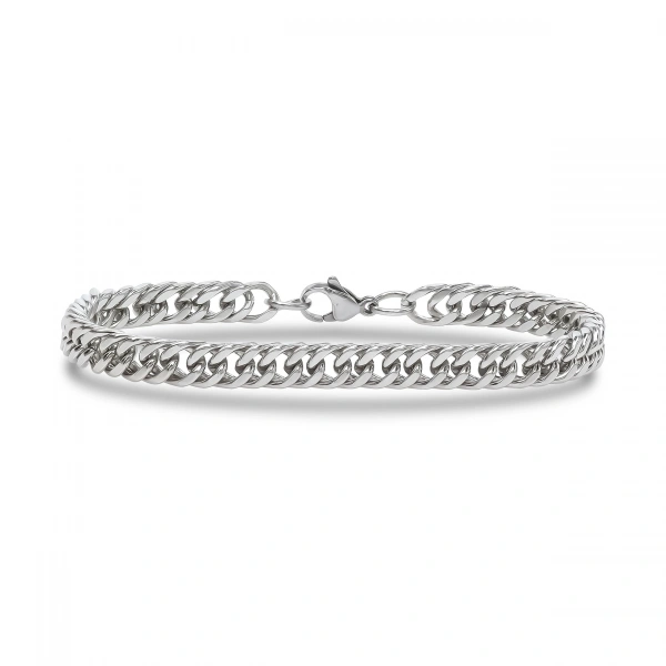 Moncuk Design Flat Mariner Çelik Zincir Bileklik 6mm 3351CZB2D13