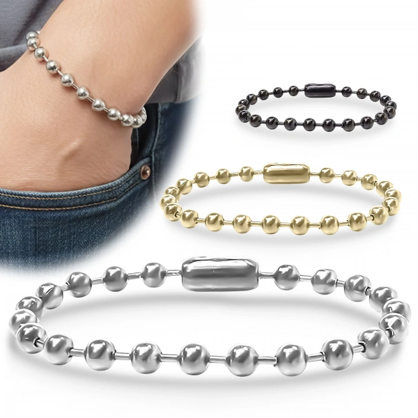 Moncuk Design Top Çelik Zincir Bileklik 6mm 3351CZB2D15