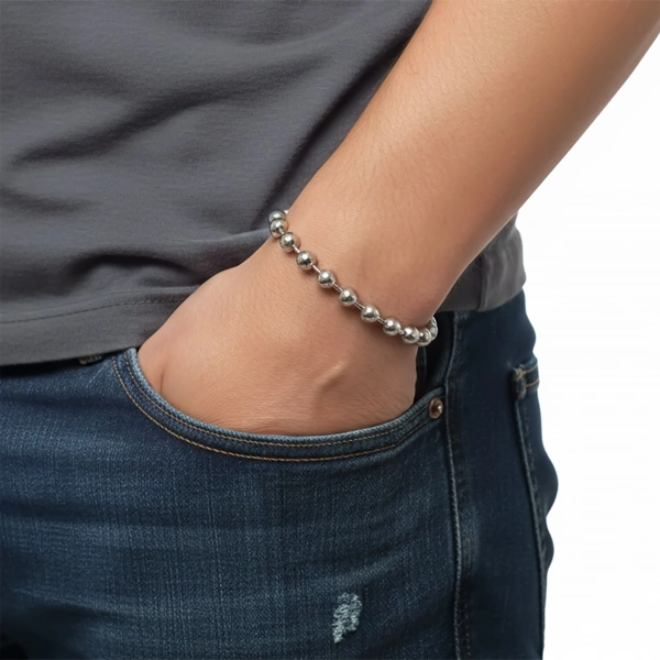 Moncuk Design Top Çelik Zincir Bileklik 6mm 3351CZB2D15