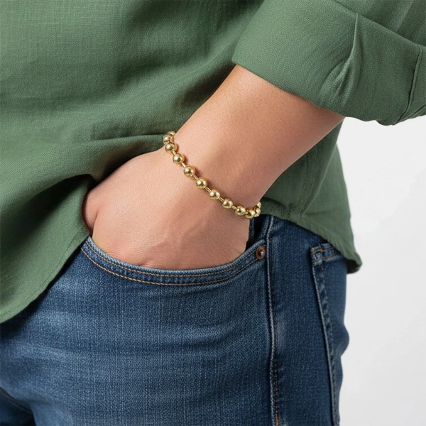 Moncuk Design Top Çelik Zincir Bileklik 6mm 3351CZB2D15