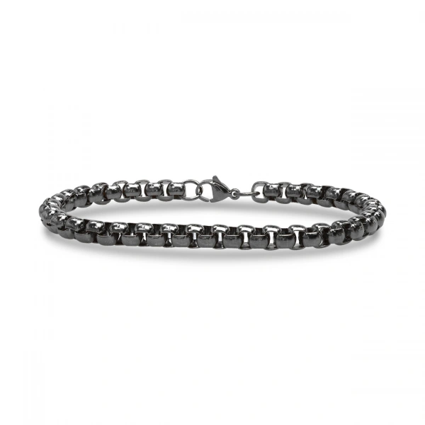 Moncuk Design Arnavut Çelik Zincir Bileklik 6mm Yuvarlak 3351CZB2D6