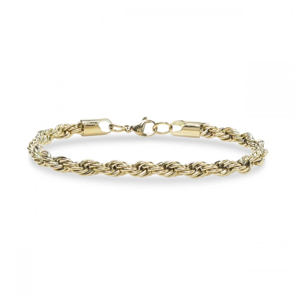 Moncuk Design Rope Halat Çelik Zincir Bileklik 6mm 3351CZB2D8