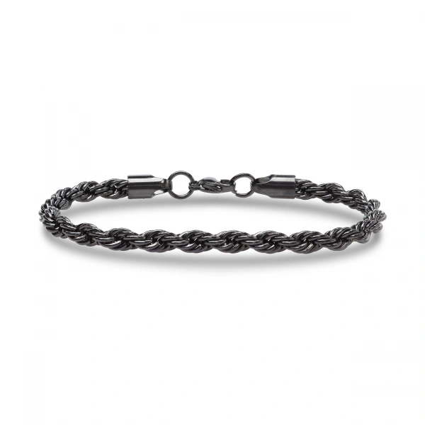 Moncuk Design Rope Halat Çelik Zincir Bileklik 6mm 3351CZB2D8