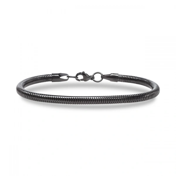 Moncuk Design Spiral Örgü Çelik Zincir Bileklik 6mm 3351CZB2D9