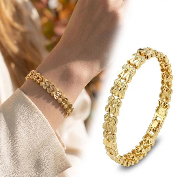 Moncuk Design Lovelle 24K Gold Kaplama 8 mm Kadın Bileklik 3351KBV5D11