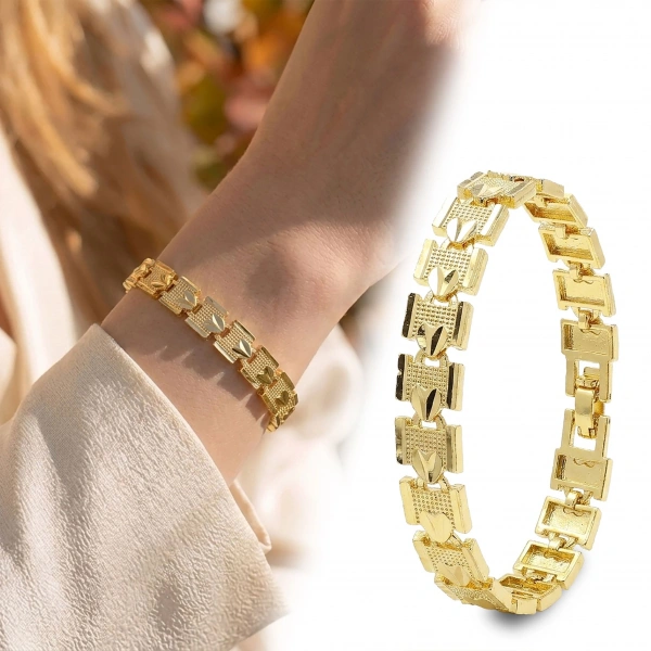 Moncuk Design Regalia 24K Gold Kaplama 8 mm Kadın Bileklik 3351KBV5D12