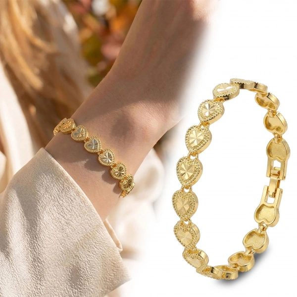 Moncuk Design Amorette 24K Gold Kaplama 8 mm Kadın Bileklik 3351KBV5D13